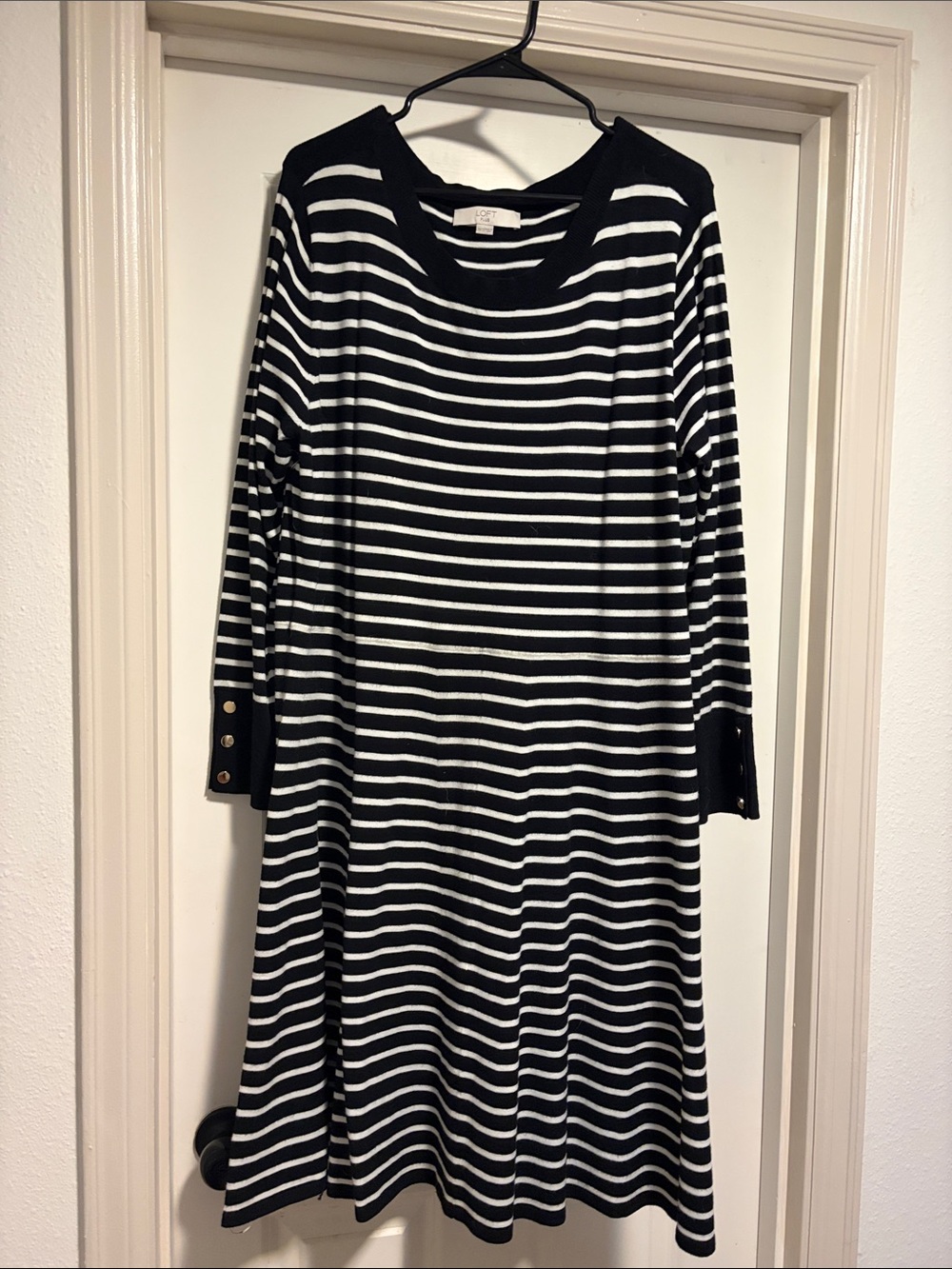 Black & White Striped Women’s Dress - Loft